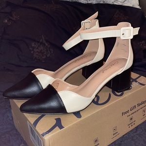 Party Dress Pump Low Block Heel Closed Toe Chunky